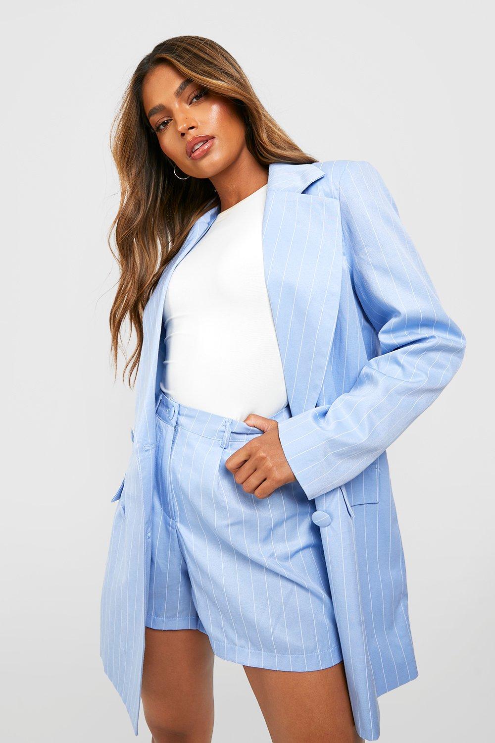 Baby blue oversized on sale blazer